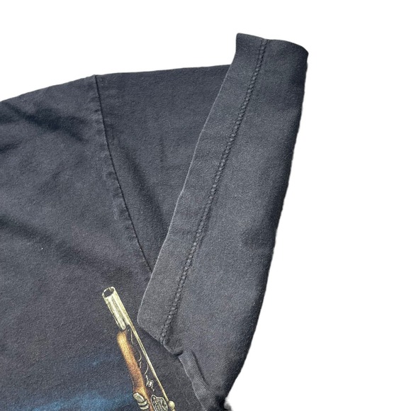 SKULL SHIRTZ PIRATE DOUBLE SIDED Graphic T-SHIRT SIZE Large Wrap Around - Picture 5 of 7